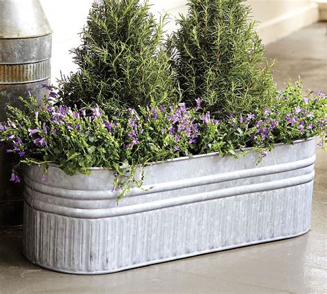 planter painted metal boxes for yard|planter box with galvanized metal.